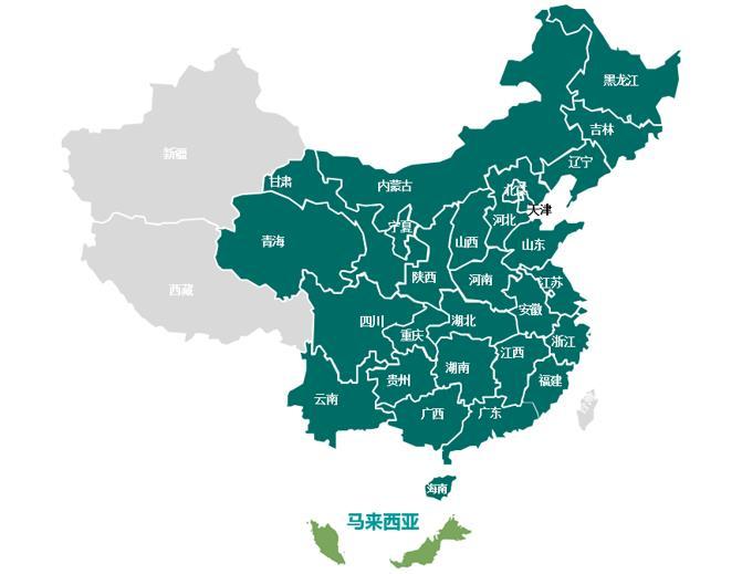 和直辖市80余座城市,要覆盖区域为华东,华中,华北,东北,西北
